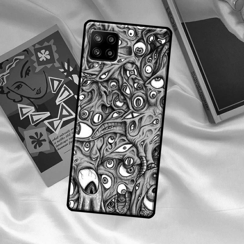 Scary Face Eyes Case For Samsung Galaxy A54 A06 A05 A16 A26 A36 A56 A53 A32 A52 A33 A13 A55 A35 A15 A14 A34