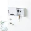 Stylish Entryway Mail and Key Holder with Double Rack and Hooks for Home Organizing Coats and Dog Leashes Daily Use