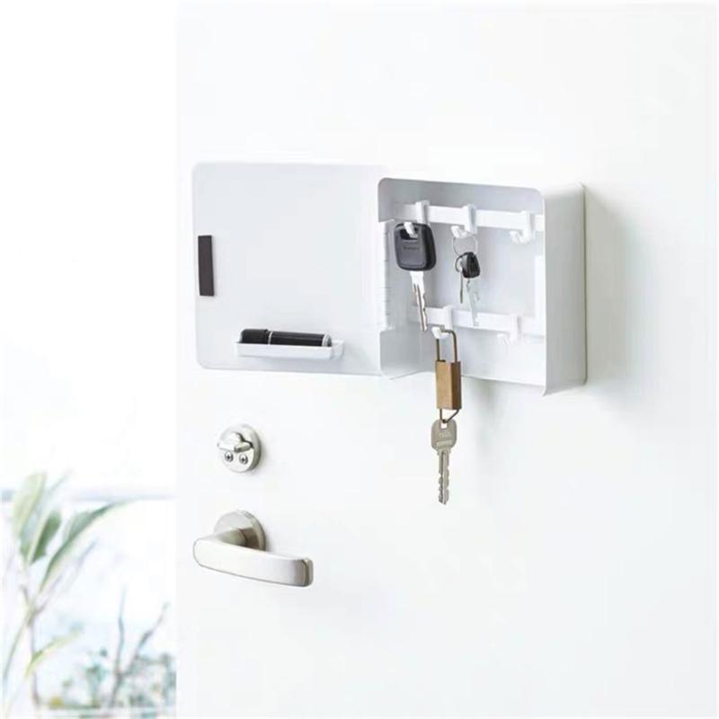Stylish Entryway Mail and Key Holder with Double Rack and Hooks for Home Organizing Coats and Dog Leashes Daily Use