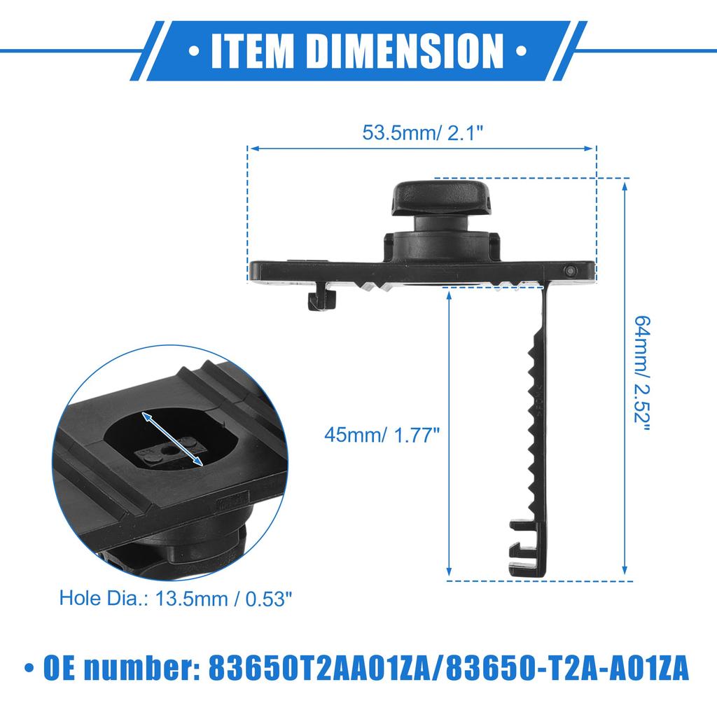 VekAuto Honda and Acura 2 Pack Car Holder Retainer Durable Black Plastic L Shape Floor Mat Retainer Clips