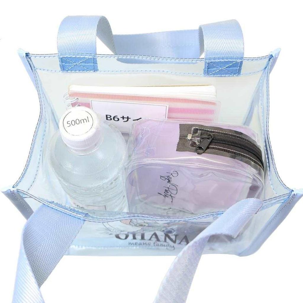 Marimo Craft Stitch Watercolor Series PVC Clear Tote Bag Small, Stitch & Scrump, Approx. W210 x H200 x D120mm, MDAN-107