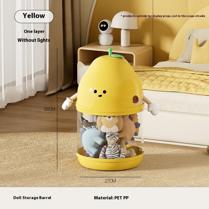 

Ведро для хранения большой вместимости Прозрачный большой ящик для хранения детских игрушек Труба для хранения плюшевых игрушек и мусора Хозтовары