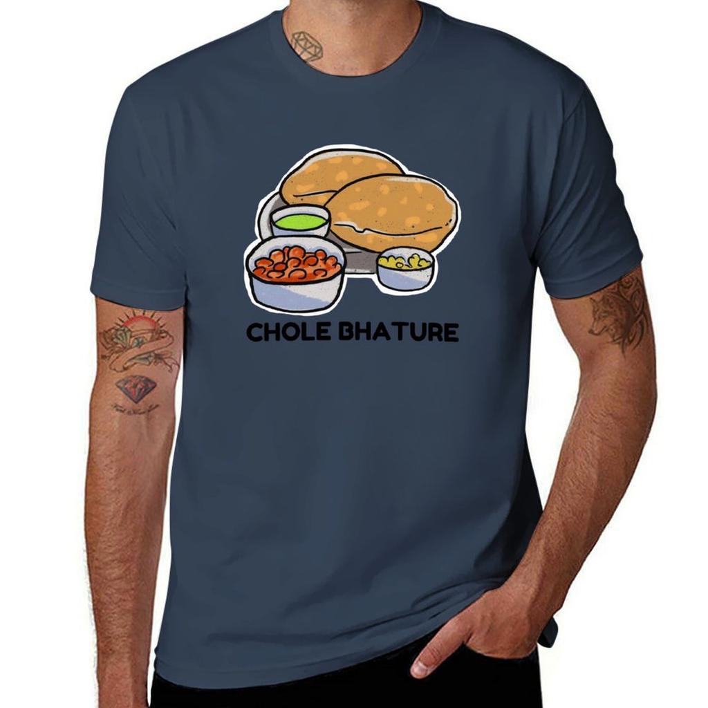 Chole Bhature Indian Food T-Shirt funny t shirts man t shirt personalised t shirt man cotton T-Shirt
