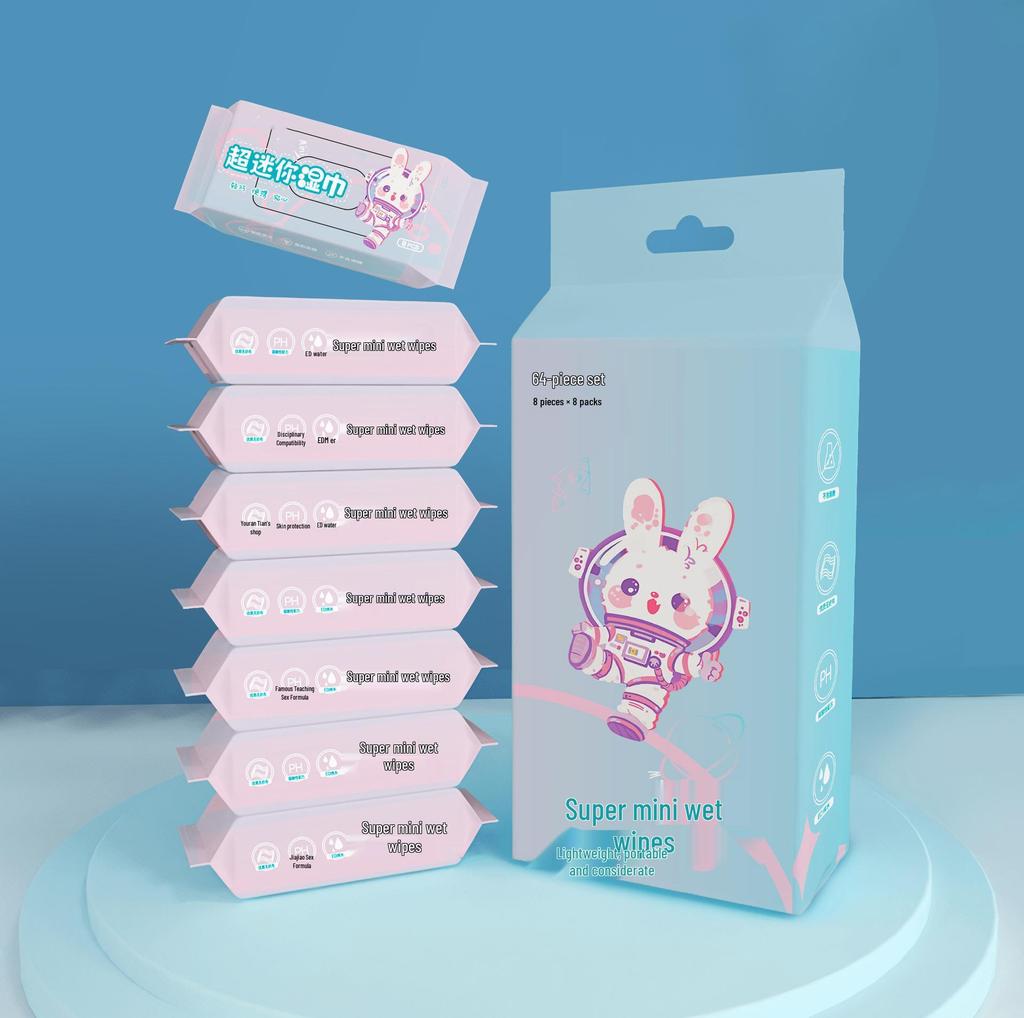 Portable Mini Baby Wipes: Disposable Hand & Mouth Cleaning for Infants & Toddlers