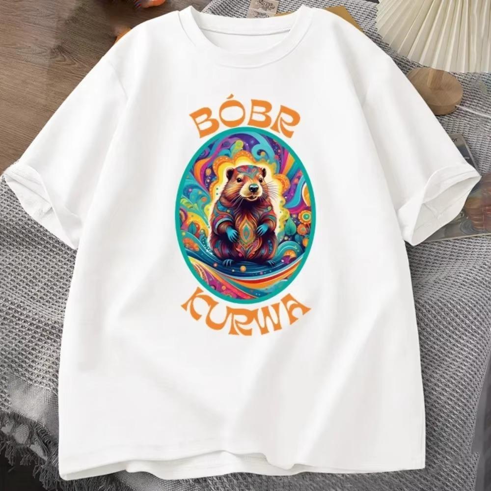 Bóbr Kurwa Gladiator T-Shirts für Männer Frauen Die Herrlichkeit von Rom Grafik T-Shirt Bober Biber Boberek T-Shirt Casual Graphic Tees