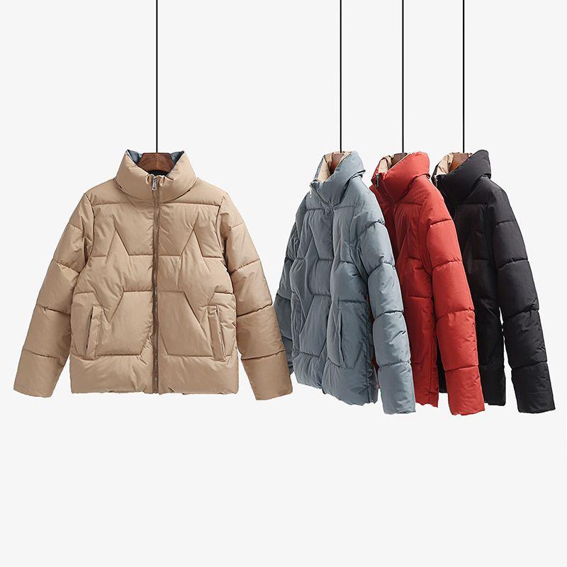 

Утепленная женская осенне-зимняя новая короткая стойка-воротник универсальная маленькая утепленная куртка утолщенная теплая утепленная куртка