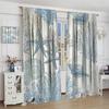 Nautical Coastal Window Curtains Beach Sea Starfish Seashell Curtain Living Room Bedroom Panels Set Inch Made Of Polyester Sitting Treatment