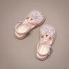 Girls Shoes 2025 New Summer Little Girl Children's Sandals Soft Sole Crystal Butterfly Bag Head Sandals Princess Shoes