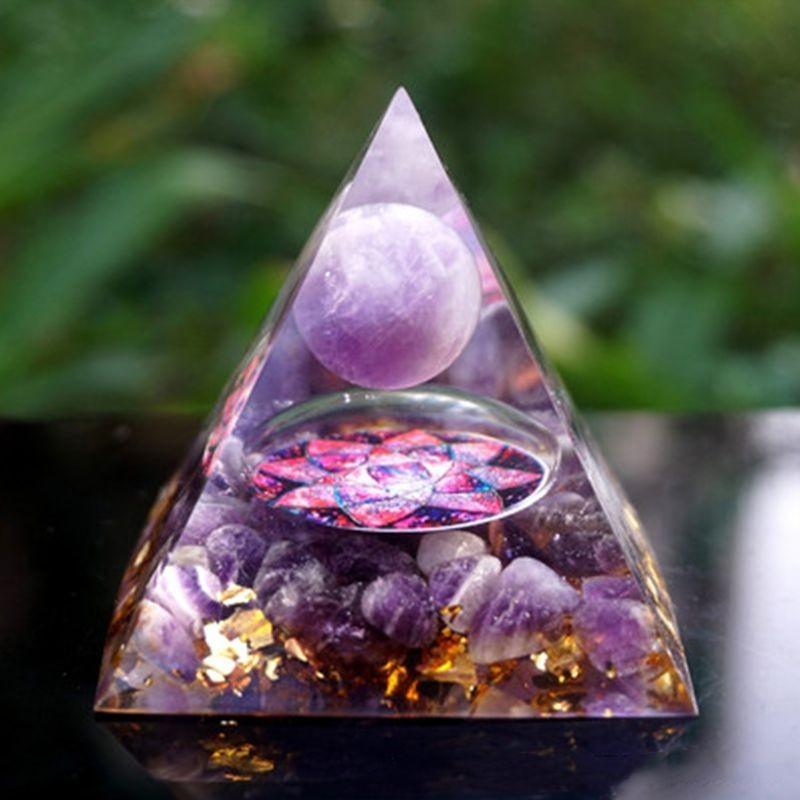 Energy Orgonite Chakra Pyramid Aura Divination Yoga Meditation Ornaments Craft
