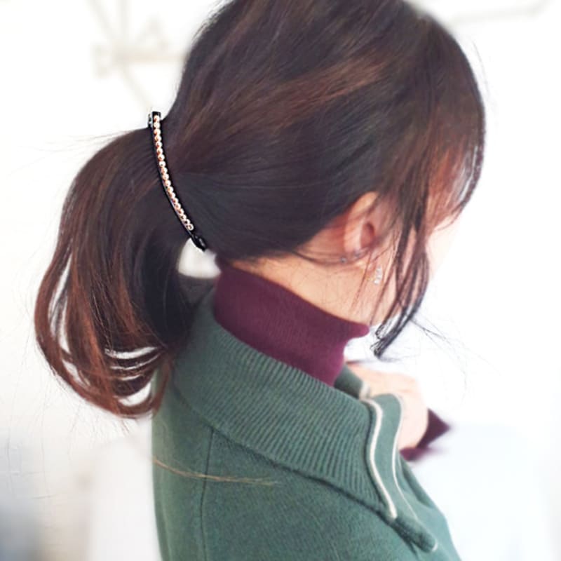 RACOHA Cubic Hot Piece Line Banana Hair Claw Clip