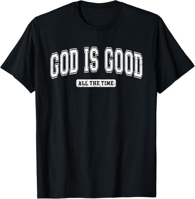 Vintage Retro Christian God Is Good All The Time Jesus T-Shirt