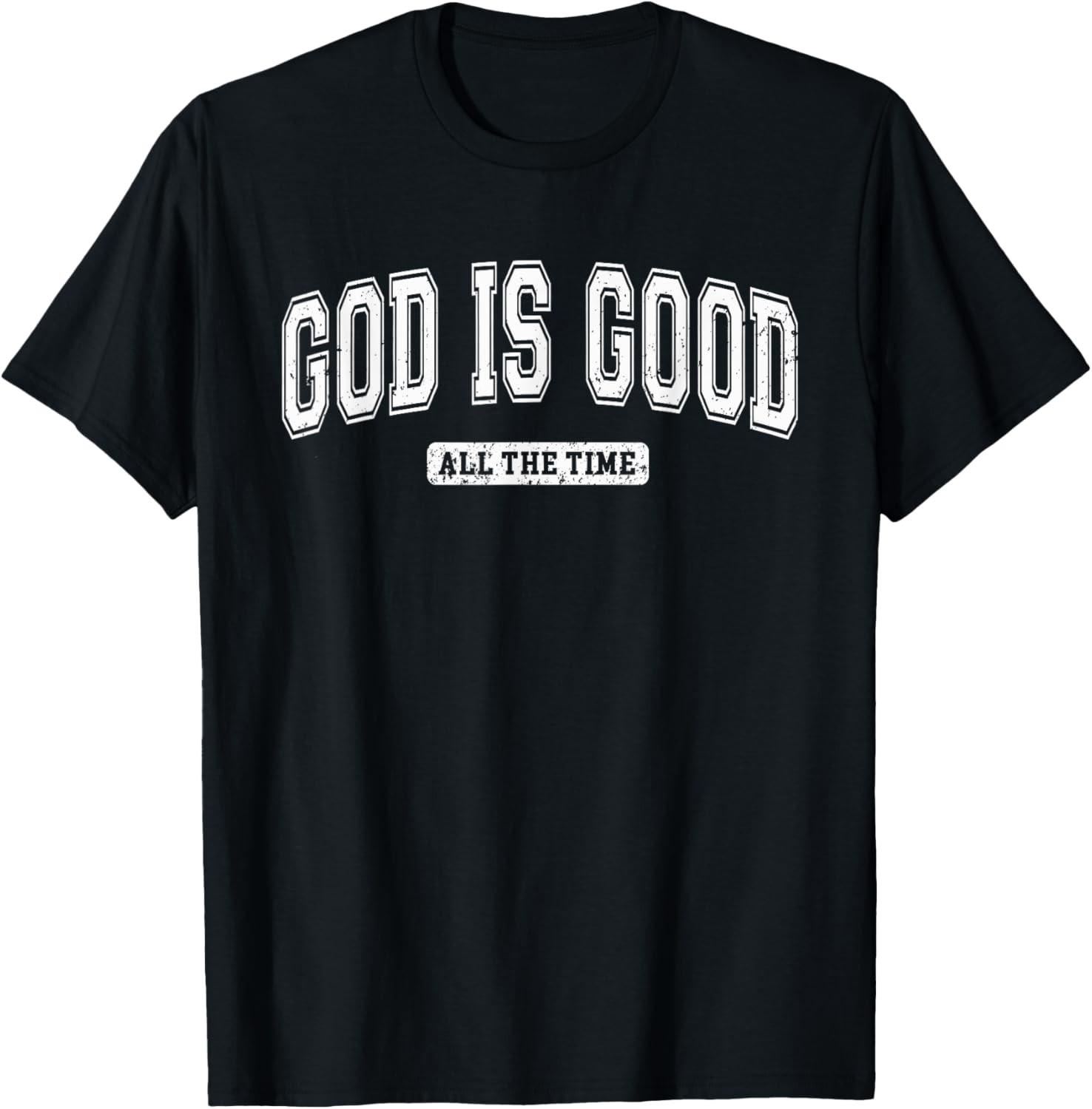 Vintage Retro Christian God Is Good All The Time Jesus T-Shirt S разноцветный