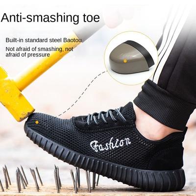 Scarpe da Lavoro Estive Assicurazione Acciaio Puntale Anti-schiacciamento e Anti-perforazione Leggere Scarpe Protettive di Sicurezza