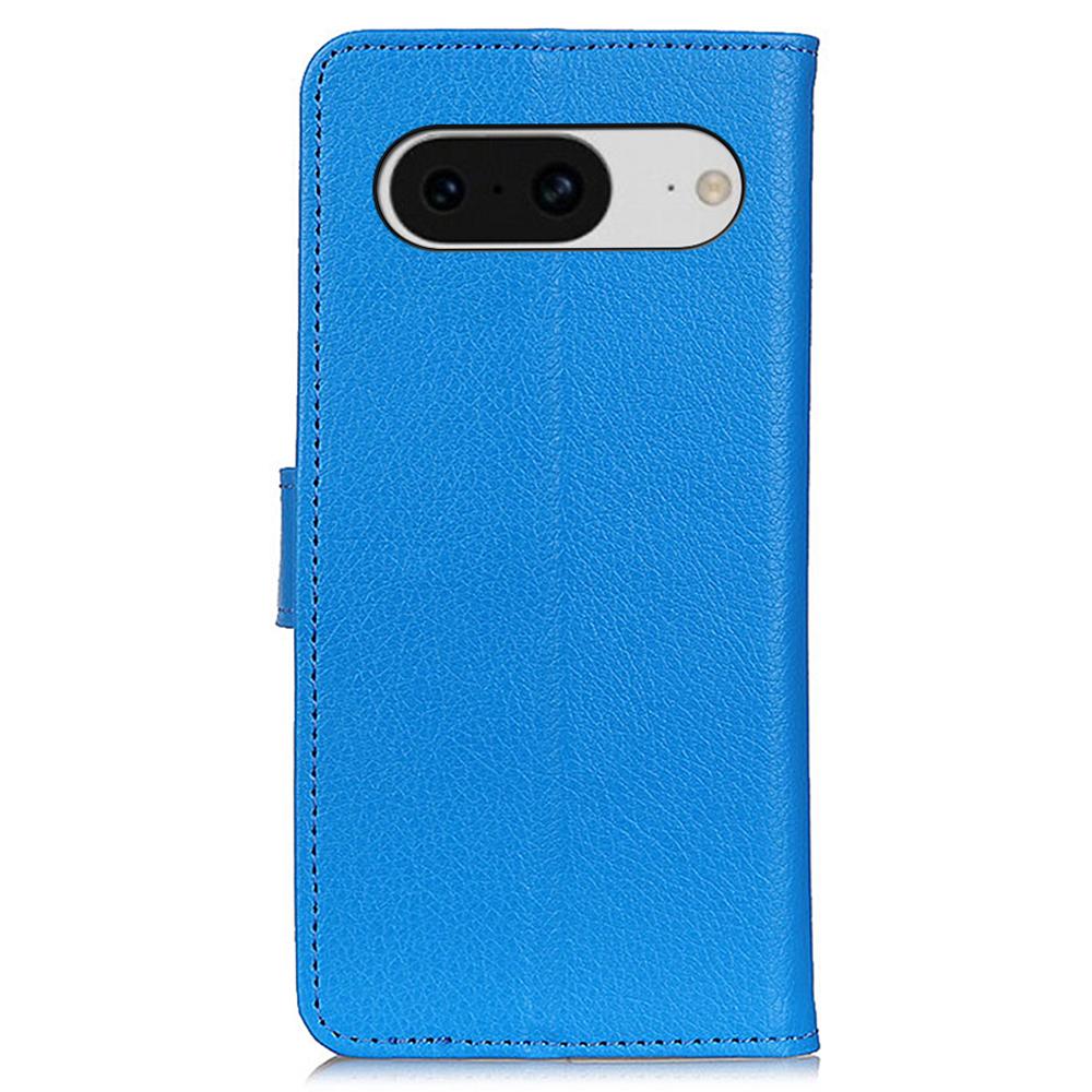 Mobile Case for Google Pixel 8 Litchi Texture Leather Wallet Flip Stand Drop-proof Phone Cover