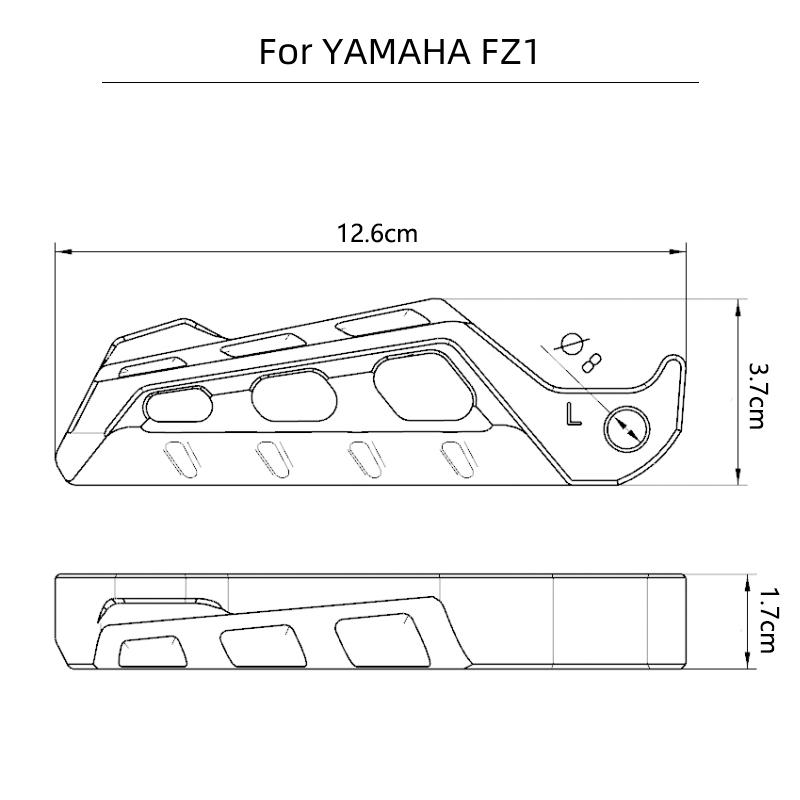 For YAMAHA FZ1 FZ 1 FZ-1 2006-2015 2014 2013 2025 Motorcycle Accessories CNC Rear Passenger Footrest Foot Rest Pegs Rear Pedals