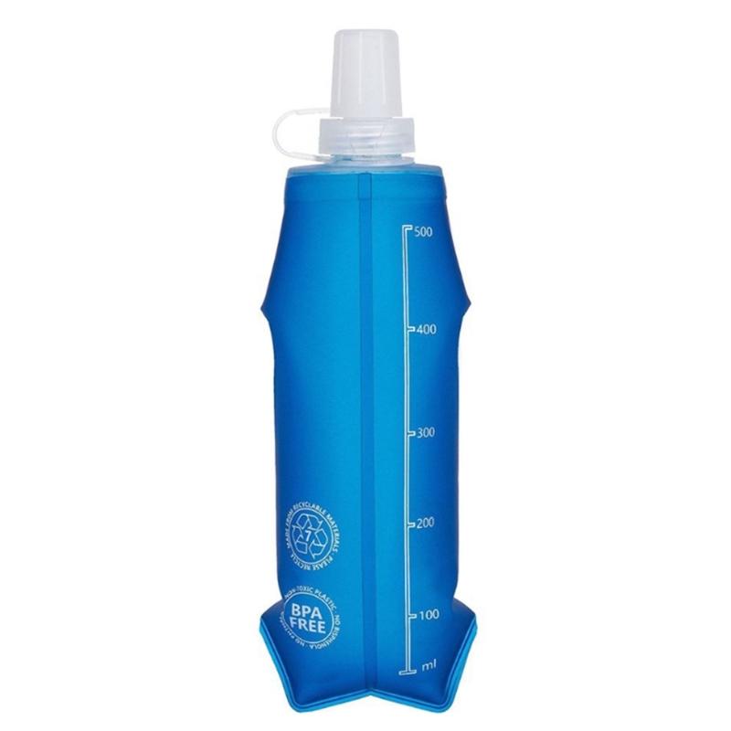 Weiche Flask Laufflaschen Leichtgewicht Handheld Weiche Faltbare Wasserflasche Tragbare Flask für Reisen Wandern Radfahren