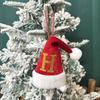Mini Letter Christmas Hat Christmas Tree Pendant Decorations Hanging Ornament Cute Plush Velet Santa's Hat Christmas Home Decor