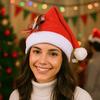 Flower Plush Christmas Hat Snowflake Xmas Cap Comfortable Santa Claus Hat  Christmas Decorations