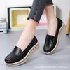 New Flat-bottomed Wedge Heel Rocking Shoes Muffin Shoes Versatile Thick-soled Middle-heeled Mother Casual Women's Shoes Doudou Shoes