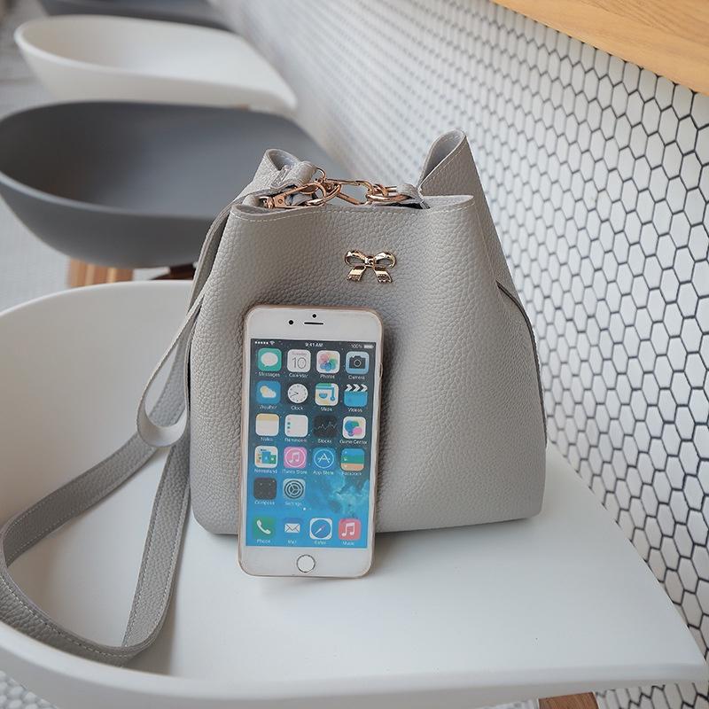 Premium Quality New Fashion Bucket Bag For Women In Elegant Pure Color Design