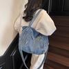 Denim Tote Bag Women's Large Capacity Commuting Shoulder Bag Crossbody Bag