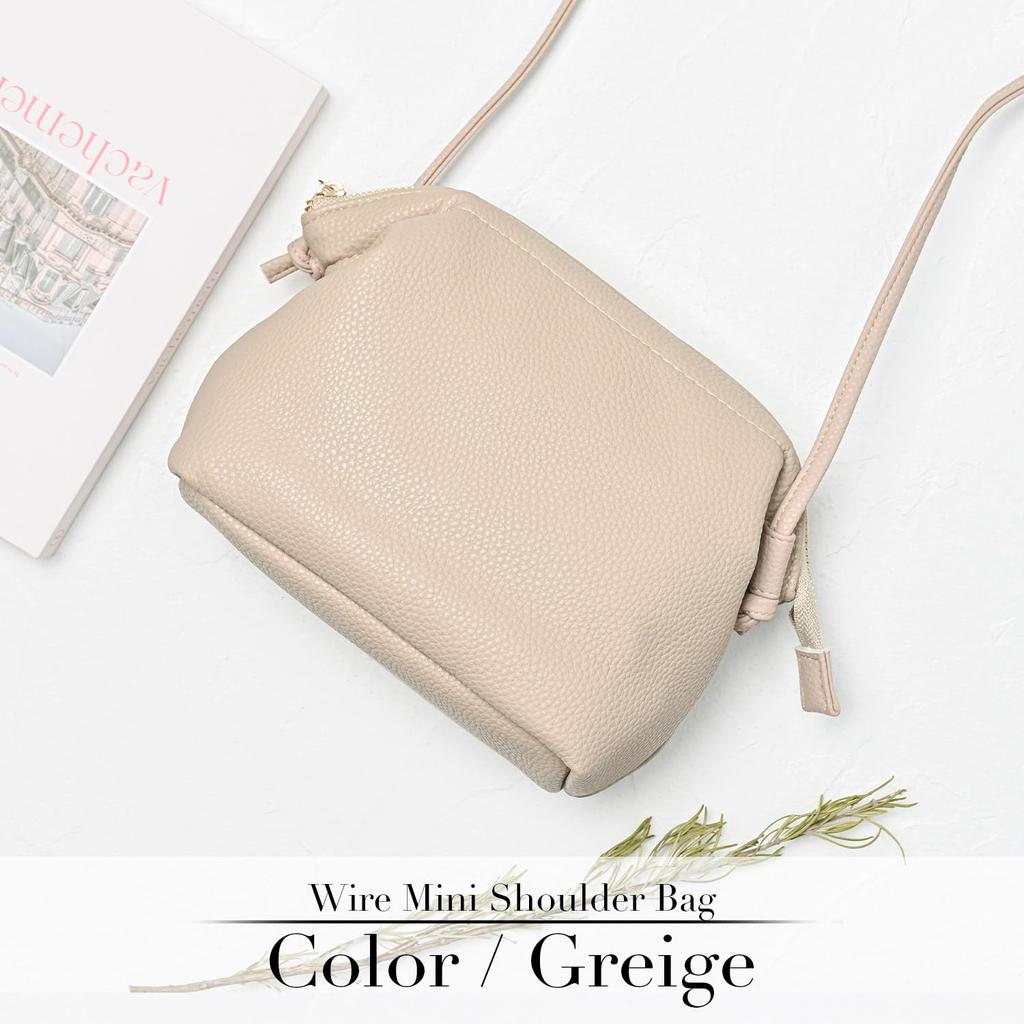 Naru Mini-Umhängetasche für Damen, Klein, Crossbody, Reißverschluss, Leder, Leicht, Mini-UmhängetascheSchultertasche, Passt für Smartphone, Einfach zu