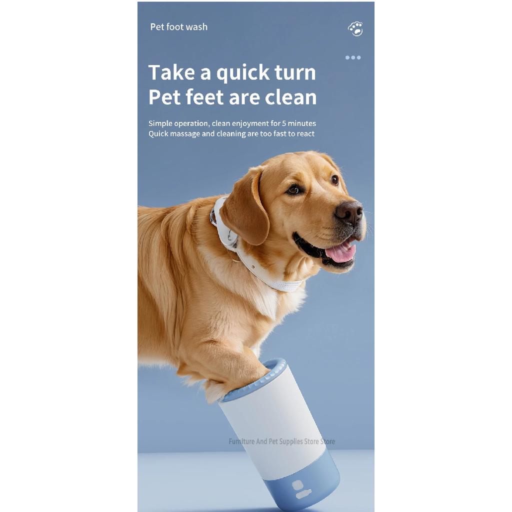 Pet Foot Washing Machine Electric Pet Paw Cleaner Automatic Dog Quick Cleaner Pet Paw Portable Low Noise Waterproof Foot Cup