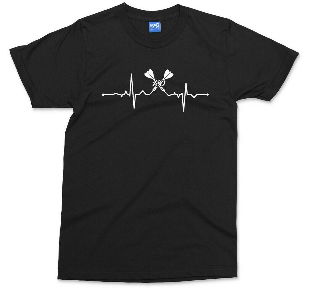 

Darts Funny Heart Pulse T-shirt Dart Player Bullseye Gift for Dad Lads Pub Tee 3XL