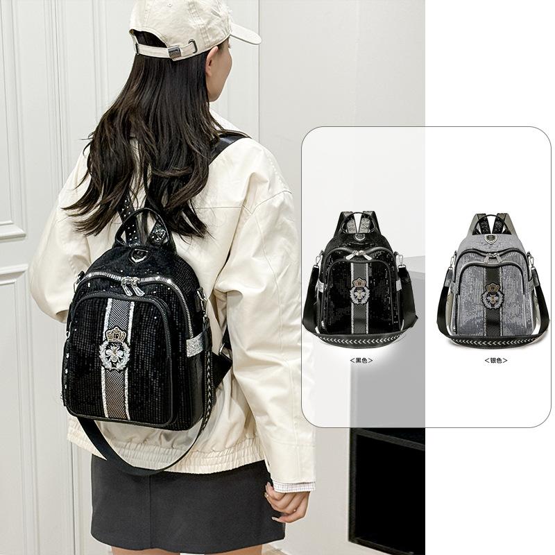 Personalized Sequined Backpack, Versatile Backpack for Both Casual and Formal Wear, Single Shoulder and Double Shoulder Bag