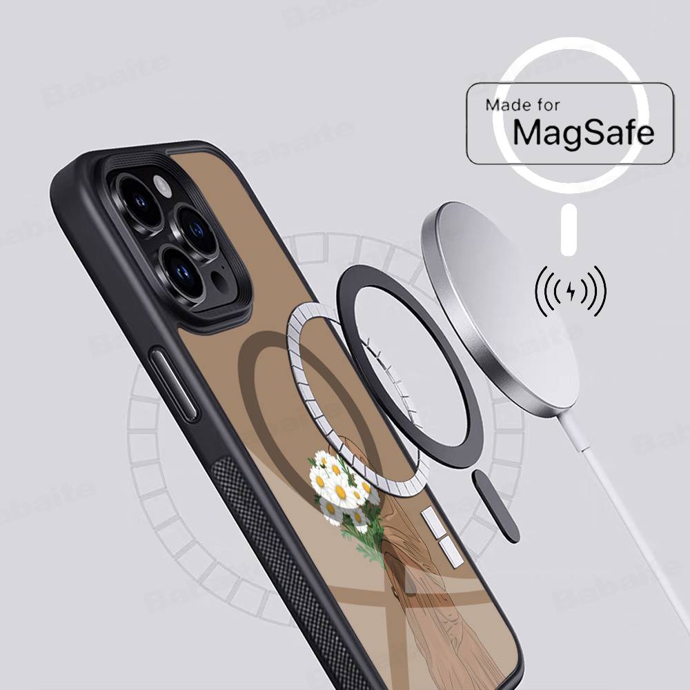 Muslim Arabic Hijab Girl For Magnetic Wireless Phone Case For IPhone 17 16 15 14 Plus 13 12 11 Pro Max