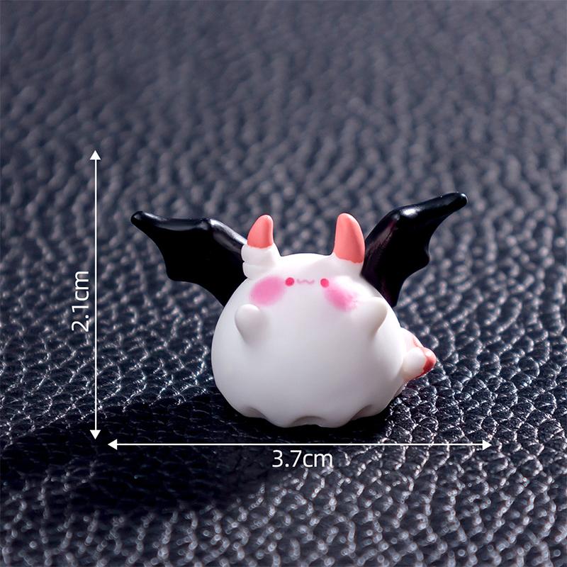 Mini żywiczna statuetka ducha, dyni, zwierzęcia na Halloween, mikro krajobraz, dekoracje na biurko do domu, samochodu