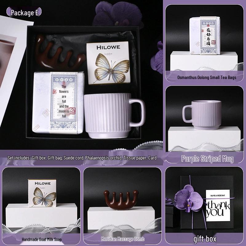 Green Source Gift Set with Mug, Tea Bag, Comb, and Soap