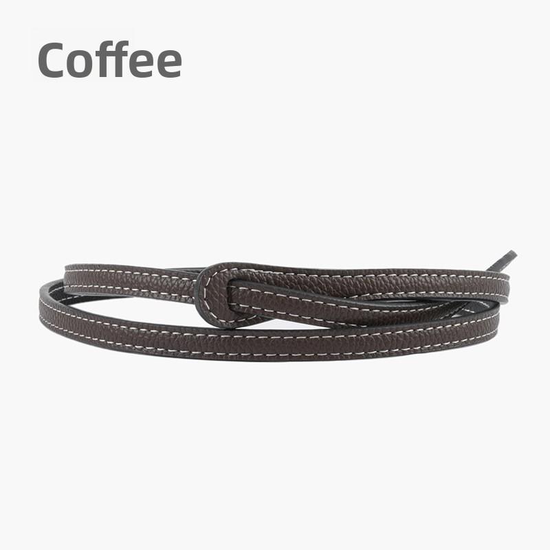 

Top-grain leather women s thin belt with pebbled leather pattern, dual-purpose small belt, women s dressclassy 105cm