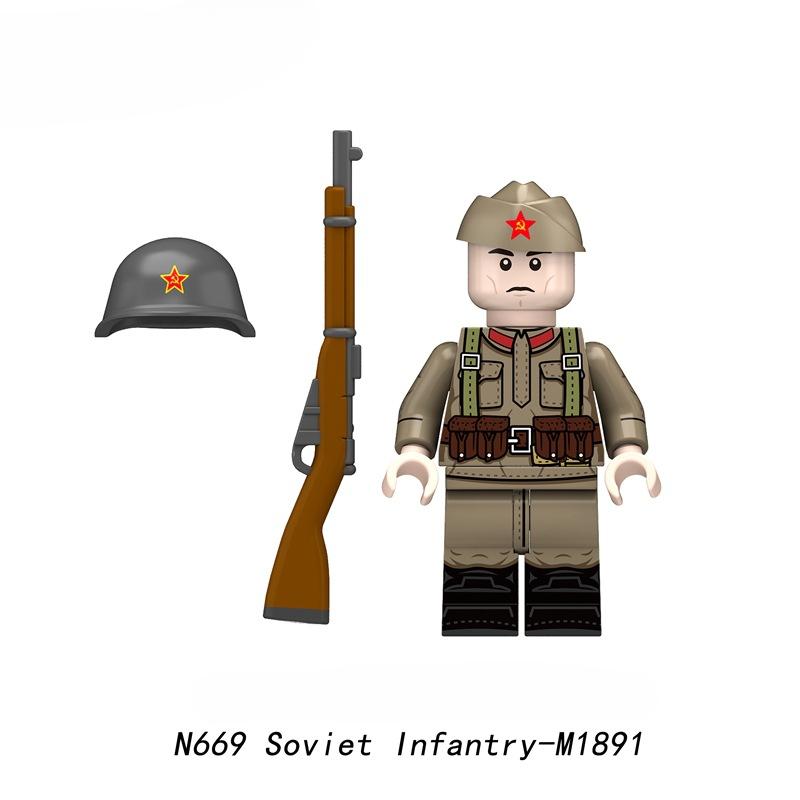 WWII Military Series Red Army Soldiers Building Block Toys