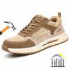 Light Summer Safety Shoes for Men Breathable Work Shoes Odor Proof Work Boots with Steel Toe Cap Construction Protection Shoes