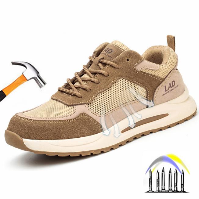 light summer safety shoes for men breathable work shoes odor proof work boots with steel toe cap construction protection shoes