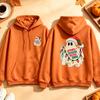 Women Hoodie Spooky Season Never Ends Ghost Christmas Lights Santa Hat Funny Graphic Pullover Sweatshirt Casual Halloween Top