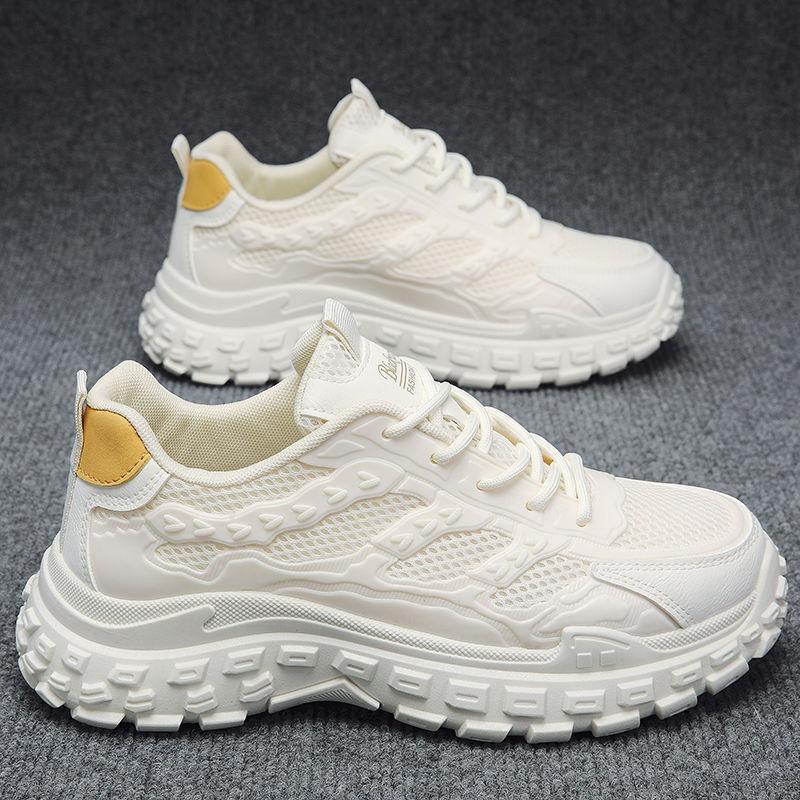 

Autumn men s shoes new breathable mesh shoes men s trend versatile thick-soled non-slip wear-resistant sports casual dad shoes 44