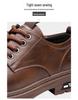 2025 Brytyjskie Retro Męskie Niskie Sznurowane Casualowe Buty Skórzane