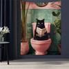 Funny Bathroom Humorous Animal Printed Large Wall Tapestry Hanging Tarot Hippie Wall Rugs Dorm Cheap Hippie Wall Hanging
