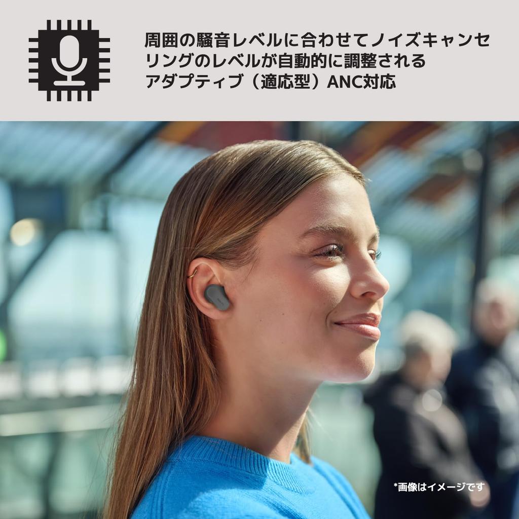 Philips TAT3509 True Wireless Earphones Hybrid Active Noise Cancelling Up to -40dB Bluetooth 5.3 AAC IPX4 Water Resistance Gray