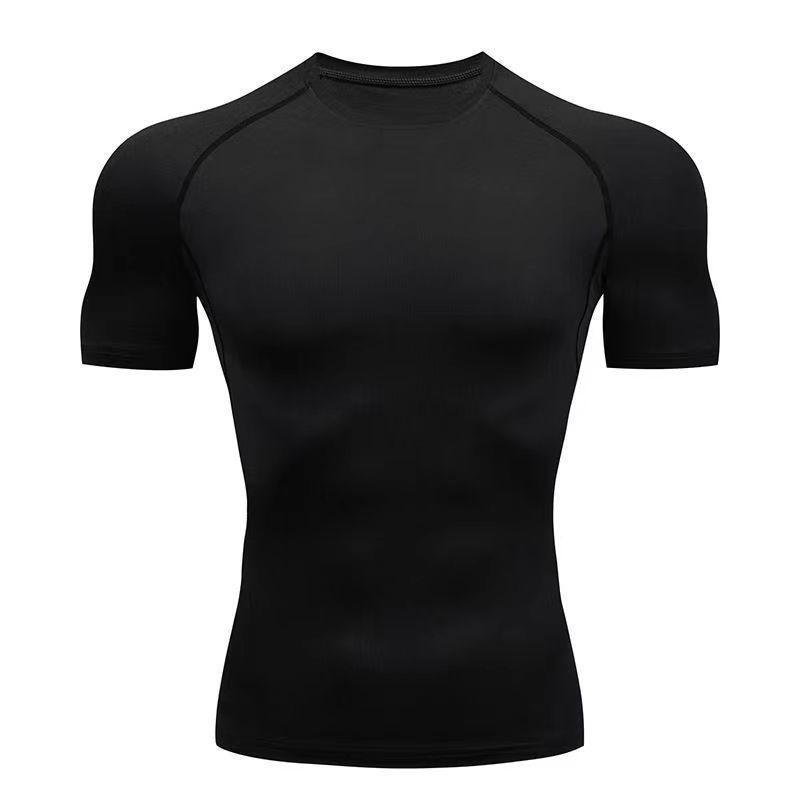 Men’s Quick-Dry Breathable Sports T-Shirt: Elastic, Short Sleeve, Fitness Running Top