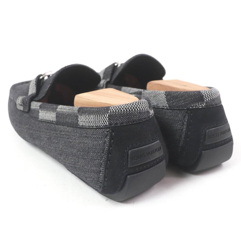 Excellent LOUIS VUITTON Driving shoes Monte Carlo Line Indigo blue denim mens 6 Used