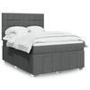 VidaXL Slatted Bed Base with Mattress Dark Grey 140x190cm Fabric 3291664