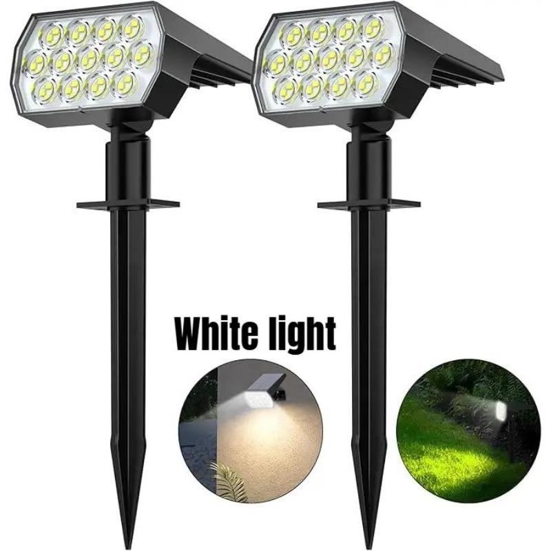 

1/2/4/6Pcs Solar Lawn Lights Outdoor LED Garden Lights Waterproof Landscape Lighting for Yard Pathway Courtyard Christmas 52LED/13LED,RGB/Warm/White 52LED White-1Pc