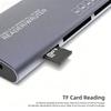6v1 USB HUB Type-C HUB Multifunkční čtečka karet Dokovací stanice SD/TF/XD/CF/MS/M2 Adaptér pro paměťové karty pro fotoaparát