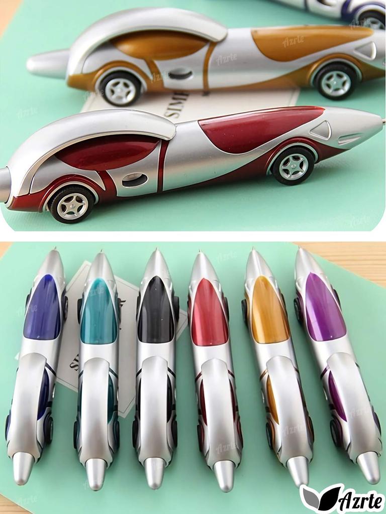 Azrte Kugelschreiber Schreibwaren Schreibgeräte Interessante Waren Neuheiten Geschenke Einzeln verpackt Blaues Mini-Auto Autokomplettset 8 Stück 0,5 mm