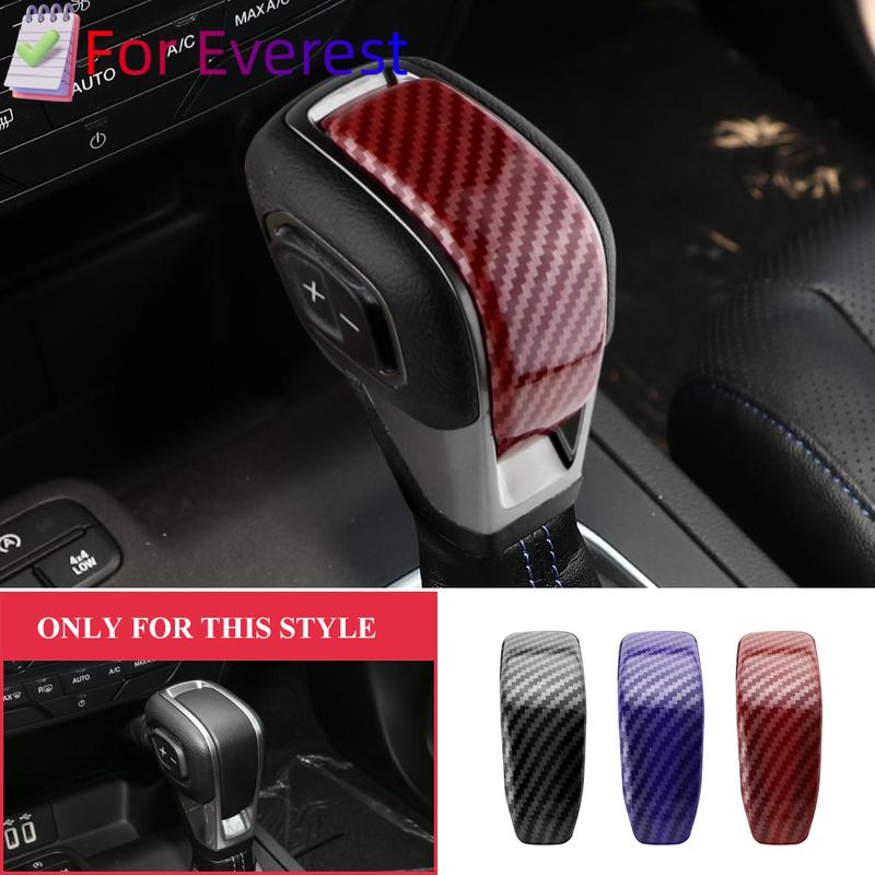 Carbon Fiber Color Interior Gear Shift Knob Decorator Cover for Ford Ranger Raptor Everest Endeavour 2019 2020 2021