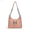 Unique stone pattern shoulder bag for women woven bag armpit arc bag leisure and simple
