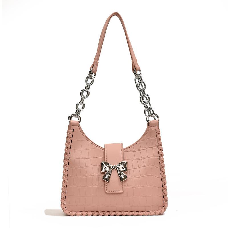 Unique stone pattern shoulder bag for women woven bag armpit arc bag leisure and simple
